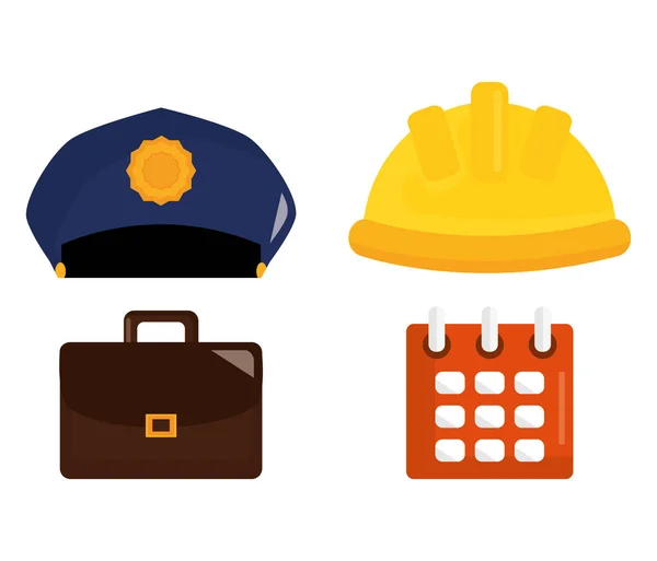 Set labour day icons — Stock Vector