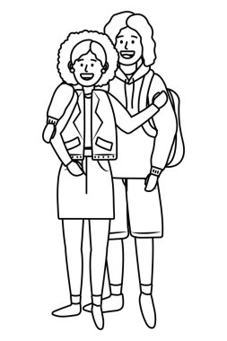 Gençler arkadaşlar çizgi