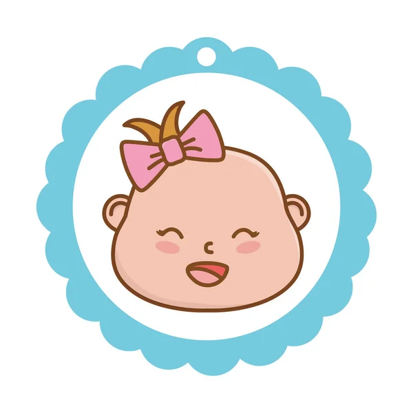 Schattige baby douche cartoon — Stockvector