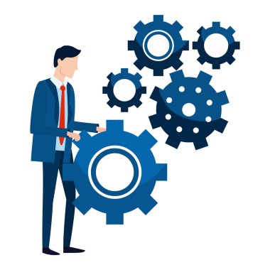 başarılı bir iş adamı avatar çizgi film