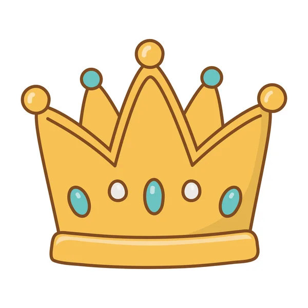 Ikona koruny kreslený — Stockový vektor