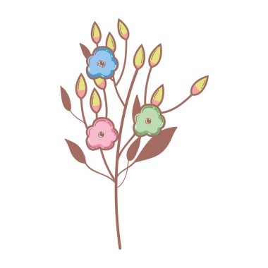 Leafs deseni ile sevimli çiçek