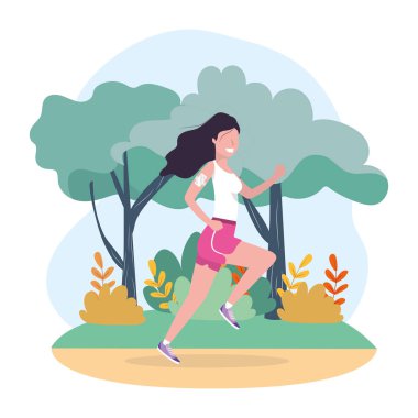 Koşu sporu eğitimi alan kadın