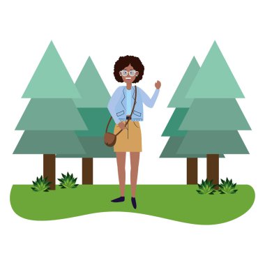 mutlu kadın karikatür