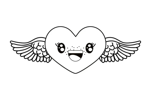 Amore cuore cartone animato — Vettoriale Stock