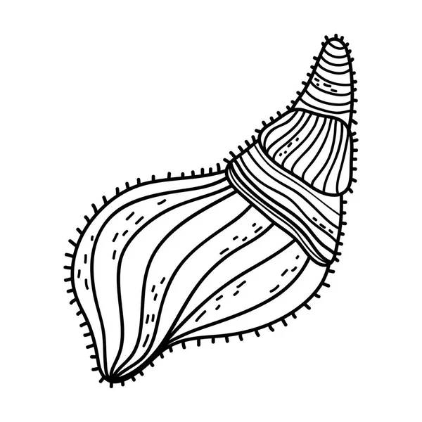 Meeresmuschel isolierte Ikone — Stockvektor