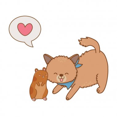 sevimli komik evcil hayvan karikatür