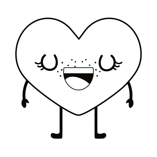 Aşk kalp karikatür — Stok Vektör
