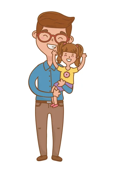 Man carrying child — Stock Vector