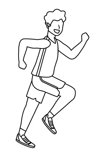 Fitness Sport trein cartoon — Stockvector