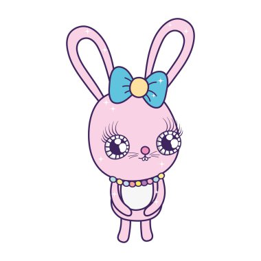 sevimli tavşan kız valentines gün