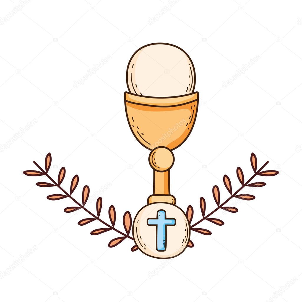 sacred chalice with first communion