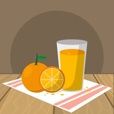 taze meyve turuncu çizgi film