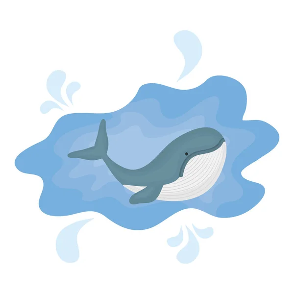 Aranyos bálna imádnivaló — Stock Vector