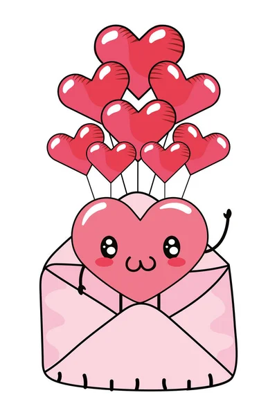 Láska srdce kreslený — Stockový vektor