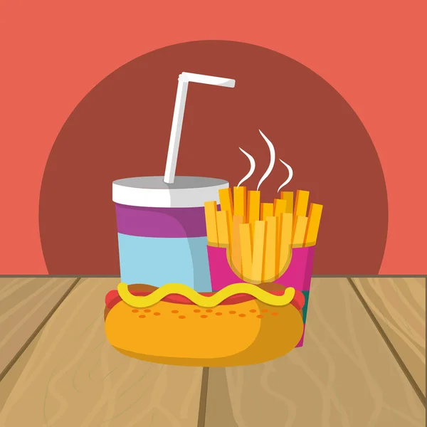 Ízletes ételek rajzfilm — Stock Vector
