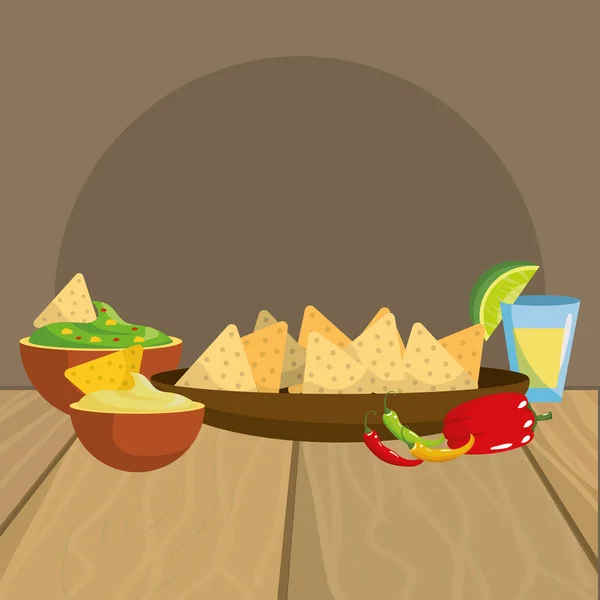 Mexican food gastronomy — Stock Vector