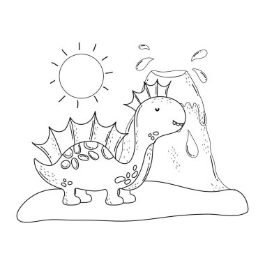 volkan sahne ile sevimli apatosaurus