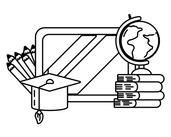 Elemento de estudo desenho animado — Vetor de Stock