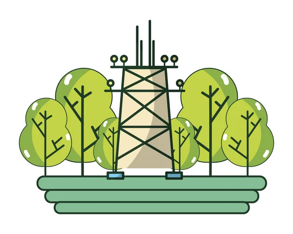 Cartoon der grünen Energiebranche — Stockvektor
