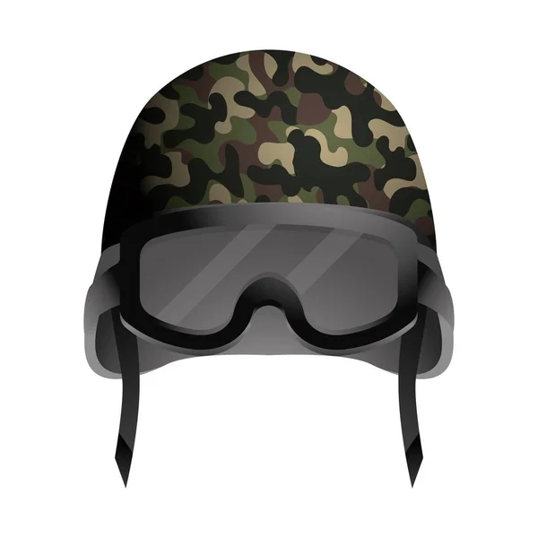 Icona casco militare — Vettoriale Stock