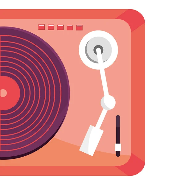 Turntable isolated icon — Stock Vector