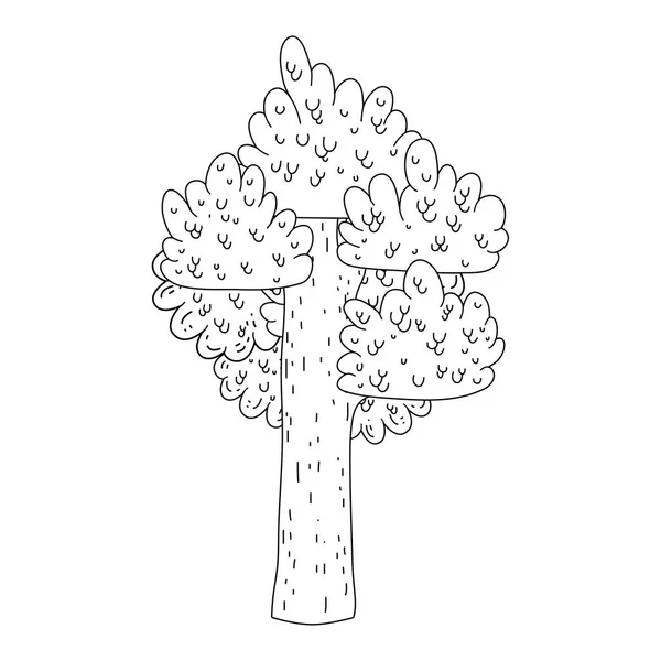 Hermoso árbol icono de cuento de hadas — Vector de stock