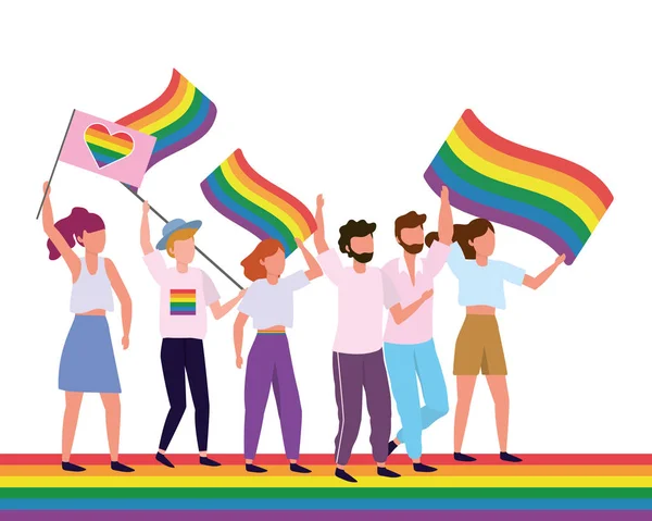 Ομοφυλόφιλος, υπερήφανος, καρτούν — Διανυσματικό Αρχείο