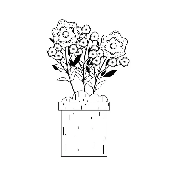 Flores en maceta — Archivo Imágenes Vectoriales