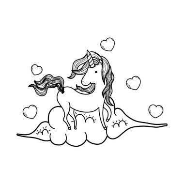 bulutlar sevimli masal tek boynuzlu at