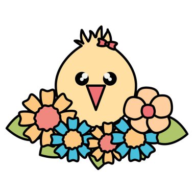 sevimli küçük civciv easter karakter