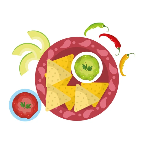 美味的墨西哥食品卡通 — 图库矢量图片