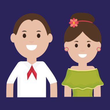 geleneksel çift ile cinco de mayo kart