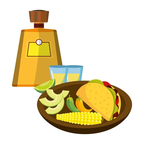 美味的墨西哥食品卡通 — 图库矢量图片