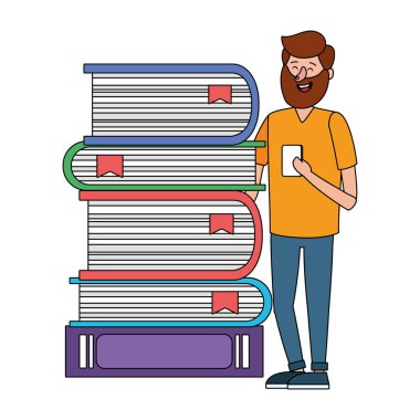 Online Eğitim adam çizgi film