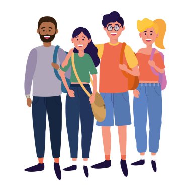 Gençler arkadaşlar çizgi