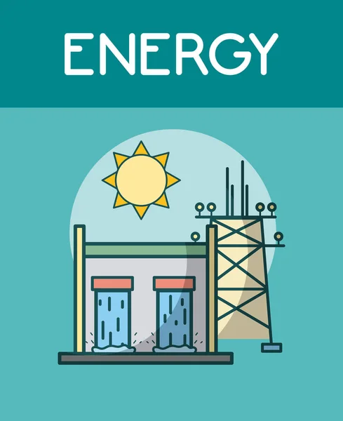 Concepto de energía eléctrica — Vector de stock