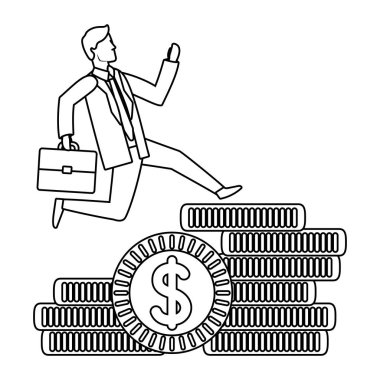 başarılı bir iş adamı avatar çizgi film