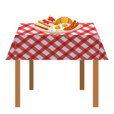 lezzetli lezzetli breakfast çizgi film