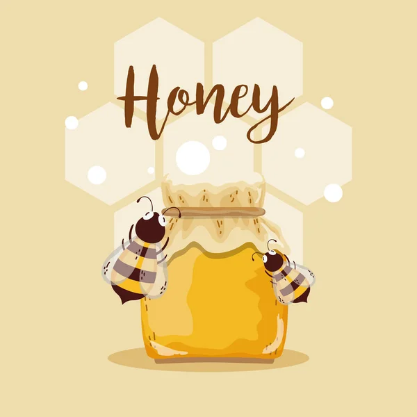 Carte miel sucrée — Image vectorielle