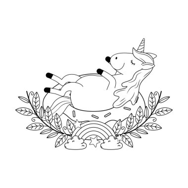 çörek gökkuşağı ile şirin peri masalı unicorn