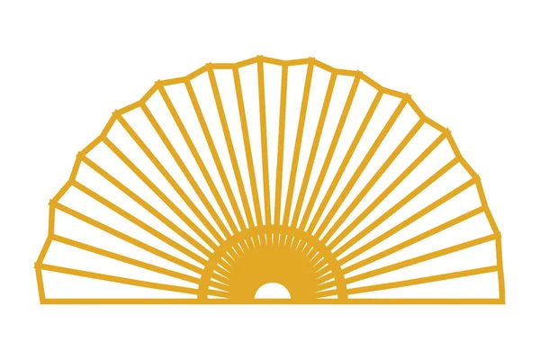 Китайский золотой вентилятор — стоковый вектор