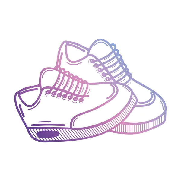 Γραμμή αθλητικά παπούτσια στυλ σχεδιασμού — Διανυσματικό Αρχείο