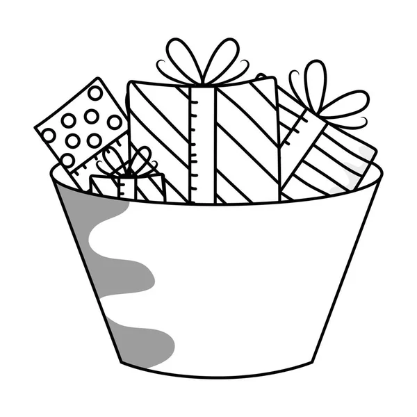 Sevgililer hediye kutusu çizgi film — Stok Vektör