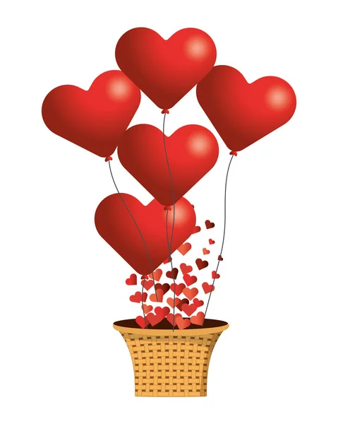 Valentinstag Herz Cartoon — Stockvektor