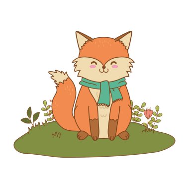 alan ormanlık karakter sevimli tilki