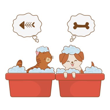 sevimli komik evcil hayvan karikatür