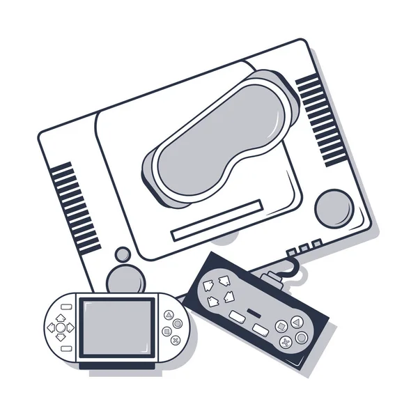 Videogame time cartoon — Stock Vector