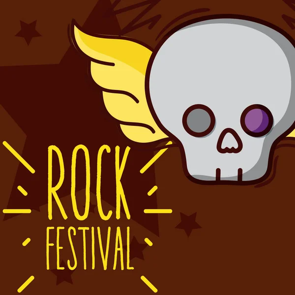 Rockový festival kreslených — Stockový vektor