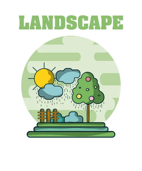 Landschap milieu landschap — Stockvector